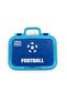 Kids Navy Cobalt Blue Football Patterned Stainless Steel Lunch Box 39204 - 5