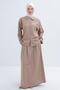 Peter Pan collar Piece Linen Skirt Set