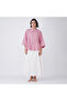 Soft Pink Cotton Poplin Shirt with Bird Print - 2