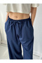 Design Loose Fit Relax Pants Women's Light Navy Blue - 6