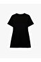 Crew Neck Short Sleeve Chain Detail Mini Dress - 3