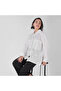 White Cotton Poplin Shirt with Pearl Detailing - 2