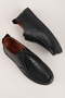 Men's Genuine Leather Casual Derby Shoes (Moc-Toe) Cz.102 Black