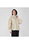 Beige Cotton Poplin Shirt with Pleated & Ruffle Detailing - 5