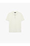 Regular Fit Viscose Half Zipper Short Sleeve Knitwear T-Shirt
