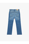 Regular Waist Slim Fit Buttoned Cotton Spanish Flare Denim Trousers - Flare Jeans - 6