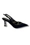 Gedik Pasha 2034-26 Linen Studded Open Back Women's Stiletto - 2