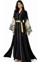 Women’s Elegant Abaya with Luxury Embroidery and Waist Belt – Flowing Design