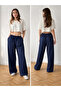 Design Loose Fit Relax Pants Women's Light Navy Blue - 5