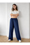 Design Loose Fit Relax Pants Women's Light Navy Blue - 3