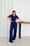 Women's Modal Fabric Basic Short Sleeve Polo Collar Tracksuit Set - 2