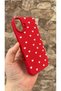 iPhone 16 Compatible Mini White Heart Patterned Silicone Shock-Absorbing Classic Protected Rubber Case - 3