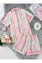 Pink Striped Shirt and Shorts Pyjama Set - 2