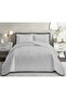 New Generation Nubuck Summer - Winter Modern Luxury Bedspread, Pollen, Anchor, Single Size, Gray