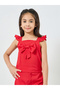 Girls Red Bow Detail Top and Skirt Set - 2