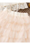 Girls Lace Trim Top and Ruffle Mesh Skirt Set - 3