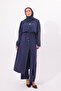 Cape Detailed Drawstring Waist Long Tunic Modest Wear Set 1183 – Form Series - 4