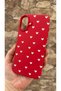 iPhone 16 Compatible Mini White Heart Patterned Silicone Shock-Absorbing Classic Protected Rubber Case - 4