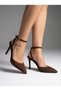 Women's Satan Ankle Strap Stiletto | Heeled Evening Dress Shoes - 3