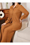 Coffee Brown Textured Shirt and Wide Leg Pants Co-Ords - 5