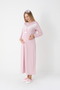 Maternity Nightgown Dressing Gown Set Lace Plus Size Powder Blue Ecru Pink m L XL XXL 3XL 4XL - 3
