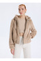 Brown Hooded Onlvida Fur Hooded Jacket Cc Otw