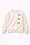 Girl's Ribbon Detailed Pants with Pockets, Comfortable and Simple Tracksuit Set - 6