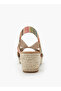 Women Textured Wedge Heel Sandals - 4