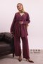 Pilise Detailed Waist-Tied Woven Hijab Suit 1182 – Form Series