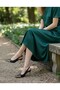 6cm Thin Heels, Closed Front, Open Back, Satin Look, Microfiber Women's Evening Dress Shoes - 6