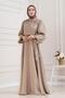 Side Tie Glittery Hijab Evening Dress-Vi̇zon - 3