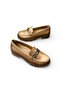 Women's Leather Brown Buckle Laofer Black Color - 3