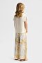 Girl's 4-8 Years Old Patterned Linen Palazzo Trousers Cream - 2