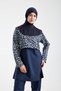 Women's Hijab Swimsuit Set of 3 with Adjustable Elastic Waist - 5