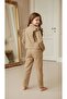 Girl's Ruffle Detailed 2-Piece Denim Set - Brown - 2