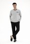 Men's Cotton Seasonal Gift and Dowry Set with Original Box and Pack of 2, Crew Neck Gray Pajama Set