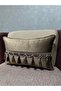 Soft Imported Velvet Brown Pendant with Tassels 50X30 Rectangular - 4