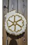 Hand Knitted Gold Embroidered 3-Piece Cream Bath Towel Set – Special Design for Dowry, Gift & Gift Bag - 3