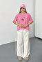 Women's Cherry Printed 100% Cotton T-Shirt Pink - 26Y 26519 - 3