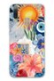 General Mobile Gm 10 Compatible Transparent Phone Case with Sun Flowers and Evil Eye Pattern