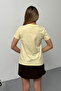 Women's 100% Cotton T-Shirt with Key Accessory Yellow - 26Y 26515 - 5
