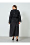Plus Size Black Sequin Long Sleeves A-Line Maxi Dress - 5