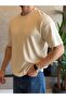 Men's Premium Crew Neck Tshirt Beige Eca060 - 3