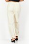 Women Drawstring Plain Track Pants, Beige - 3
