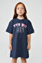 Girl Navy Blue Dress - 2