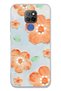General Mobile Gm 20 Compatible Orange Flower Oil Painting Pattern Transparent Phone Case
