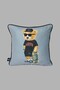 Cushion Cover 45X45 cm Teddy Bear Patterned – Babyface Fabric with White Piping and Hidden Zipper - 6