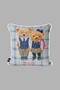 Cushion Cover 45X45 cm Teddy Bear Patterned – Babyface Fabric with White Piping and Hidden Zipper - 6