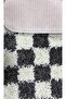 Chess Dama Patterned Latex Non-Slip Base Machine Washable 2-Piece Bohemian Bath Mat 80X50 50X40 cm - 7