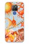 General Mobile Gm 20 Compatible Orange Fish Pattern Transparent Phone Case